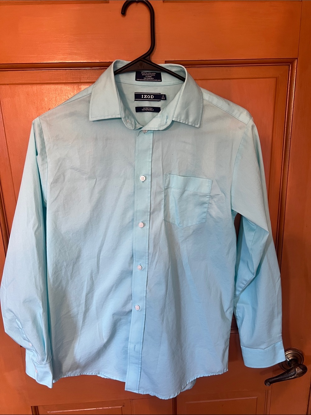 Izod Boy’s Pale Blue Long-Sleeve Dress Shirt